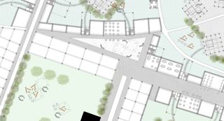 Grundriss EG 1:200 Quartier Ville ARCHITECTURE ET SCANDINAVIE, Stigsborg un quartier de demain von Clément Mathey